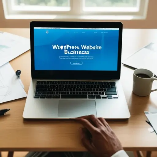 Üzlettulajdonos modern WordPress-adminisztrációs felületen testreszabott céges oldal elrendezését állítja be.