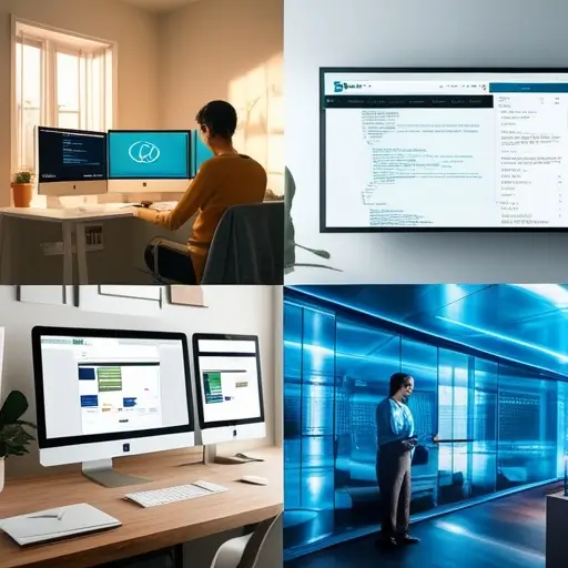 Fehér asztalon nyitott laptopon WordPress honlap admin felület szerkesztése, mellette jegyzetfüzet és ceruza.
