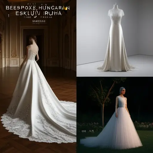 Fehér, csipkés applikációkkal díszített sellő fazonú esküvői ruha finoman redőzött uszállyal