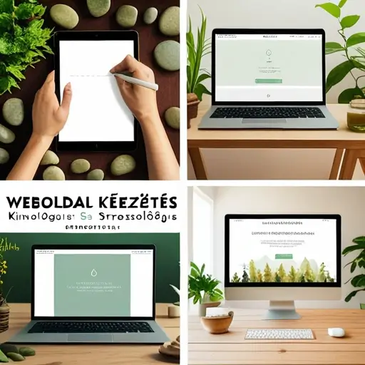 Laptopon reszponzív weboldal készítés közben látható HTML- és CSS-kód