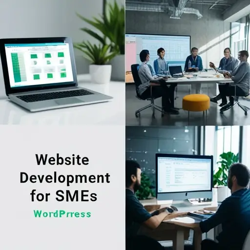 Laptop mellett okostelefonon is megjelenő új vállalati honlap prototípusa rajta tervezői vázlatokkal.